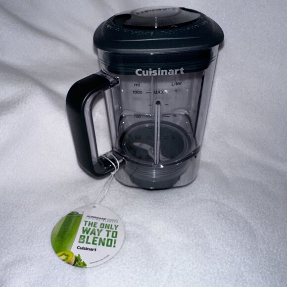 New Open Cuisinart 32 Ounce Easy Grip Blending Jar Replacement Part Lid Blade - Picture 1 of 4